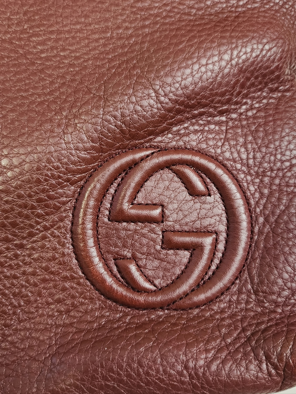 Authentic Leather Gucci Soho Interlocking GG Crossbody Bag With Digital COA - Picture 13 of 15
